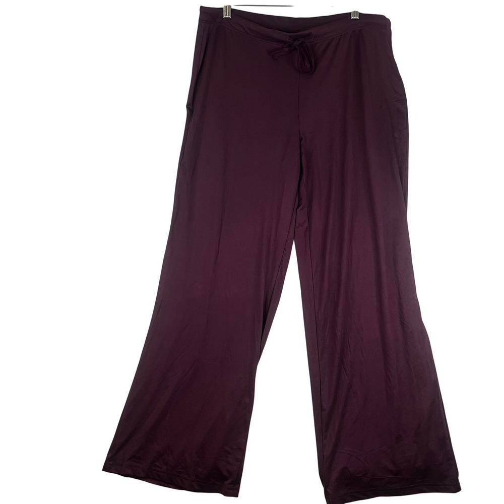 32 Degrees Cool Sleepwear Womens Large Plum Purple Wide Leg Lounge Pants